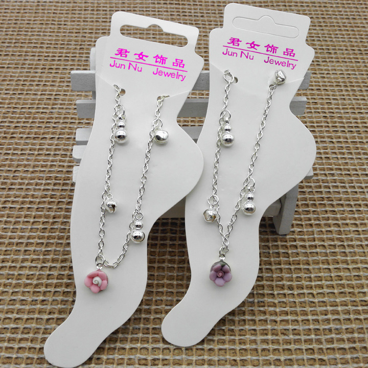A2714 Jun pie femenino tarjeta tobillera pie decoración estudiante coreano simple Yiwu 2 yuanes dos yuanes tienda