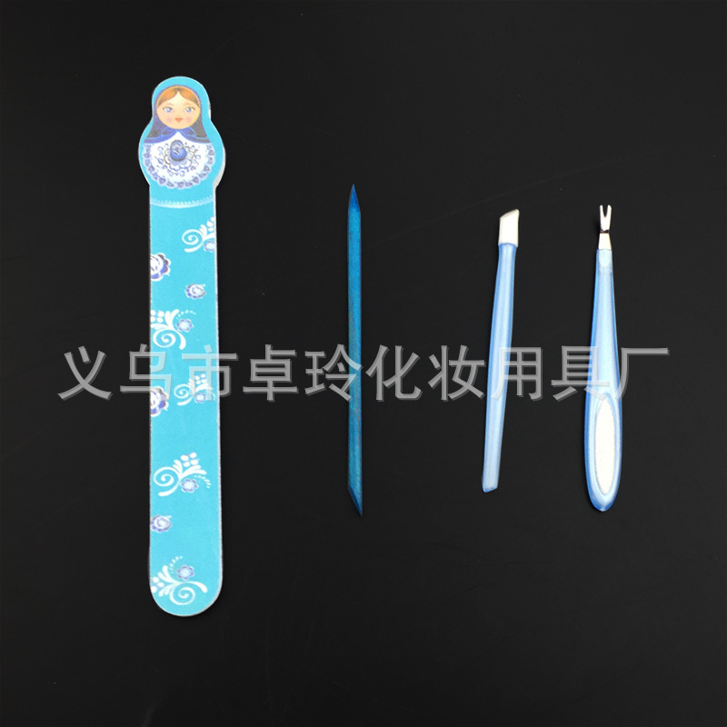 Herramientas de uñas lima de uñas traje de manicura conjunto de 7 piezas cepillo de cuerno traje de manicura multifuncional