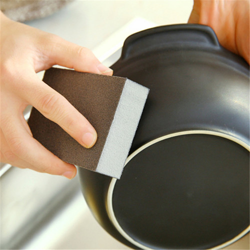 Kitchen emery sponge to remove scale, clean frosted sponge pot brush, multi-purpose magic eraser to remove rust and decontaminate the bottom of the pot