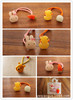 B.Duck, children's hair accessory, cartoon hair rope, resin with accessories, Winnie the Pooh, handmade