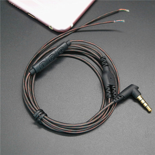 New three-button phone headset cable with microphone tuning headset semi-finished cable compatible with line control DIY cable