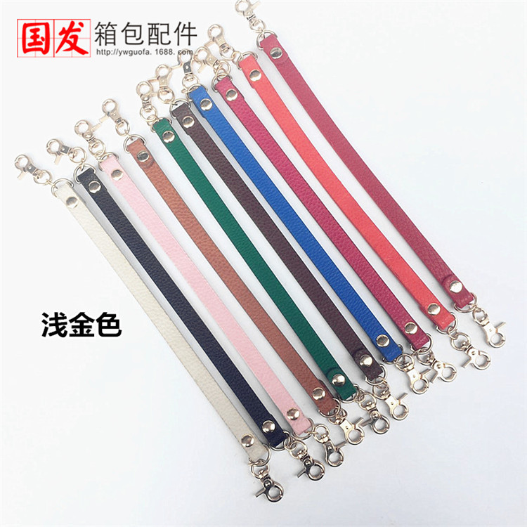 Pinzas de hebilla de 30 cm cadena de bolsa PU mano de bolsa de oro 10 colores Pu opcional 0663