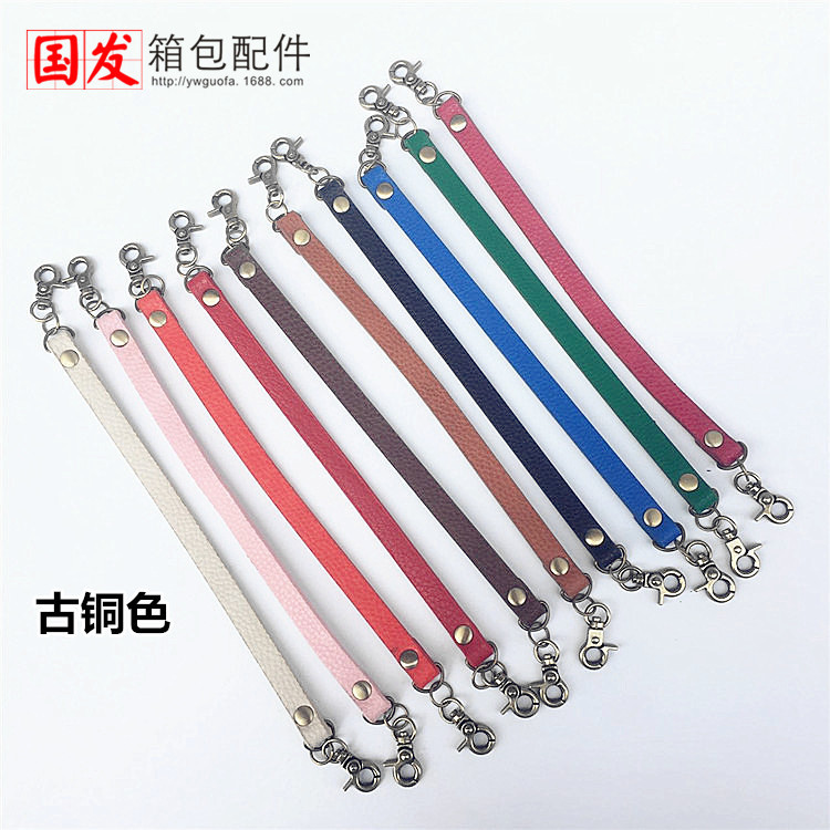 Pinzas de hebilla de 30 cm cadena de bolsa PU mano de bolsa de oro 10 colores Pu opcional 0663
