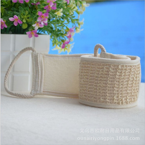 Pure natural cotton long back-pull bath towel to remove mud, powerful exfoliating massage back-scrubbing bath brush factory direct sale