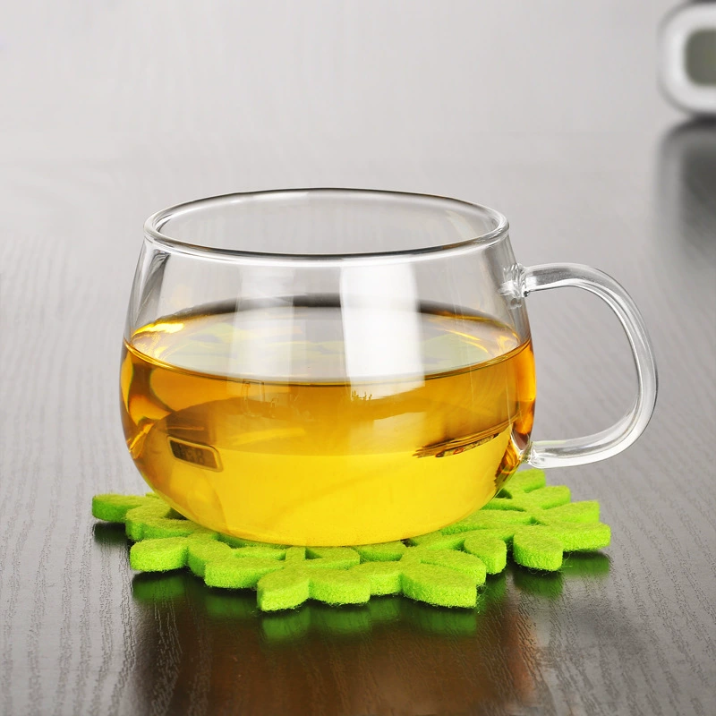 Heat -resistant glass round fun coffee cup coffee cup gift cup gift tea and tea cup cute office water cup