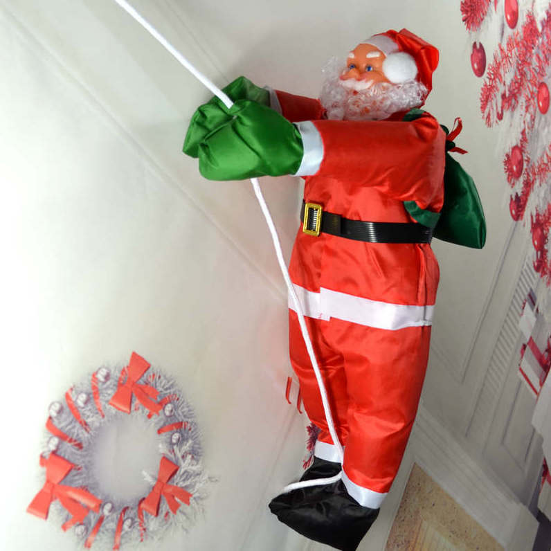 Directo de fábrica accesorios del árbol de Navidad 50cm1 persona escalera Santa Claus muñeca decoración de Navidad colgante