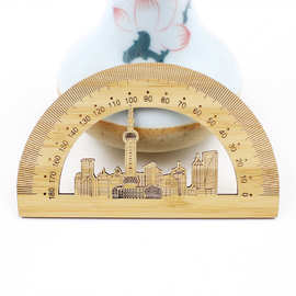 尺子一套办公文教工艺品套装复古木质创意木尺绘画用品批发logo