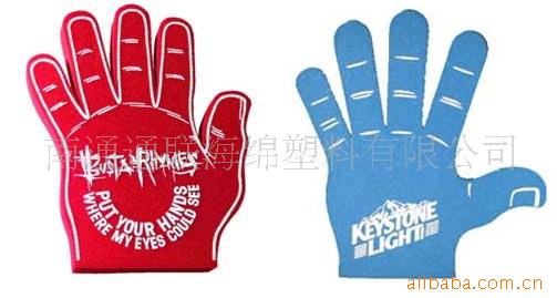 供应印花海绵手掌