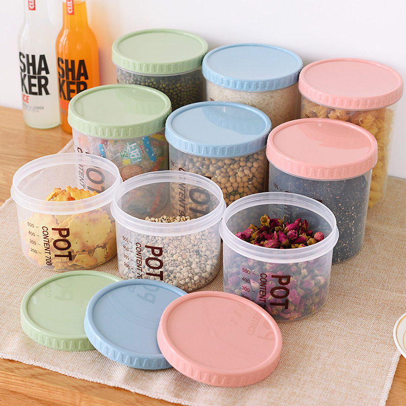 塑料五谷杂粮收纳罐食品密封罐厨房透明零食收纳盒储物罐
