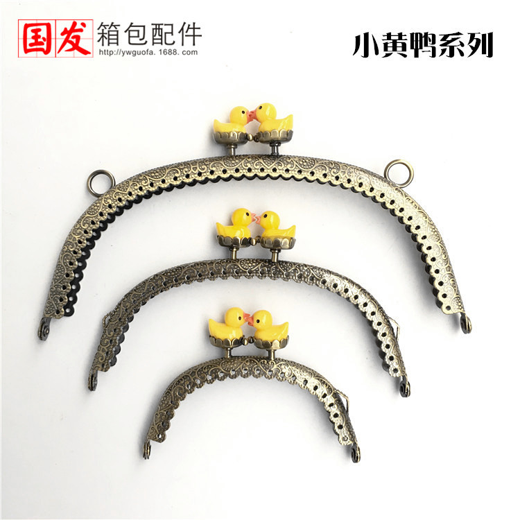 20% de descuento: 8.5CM arco de encaje en relieve pato amarillo oro cabeza de pato animal