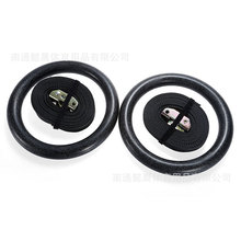 ABS体操环健身吊环黑色可调节搭配织带 全新多色健身吊环 体操环