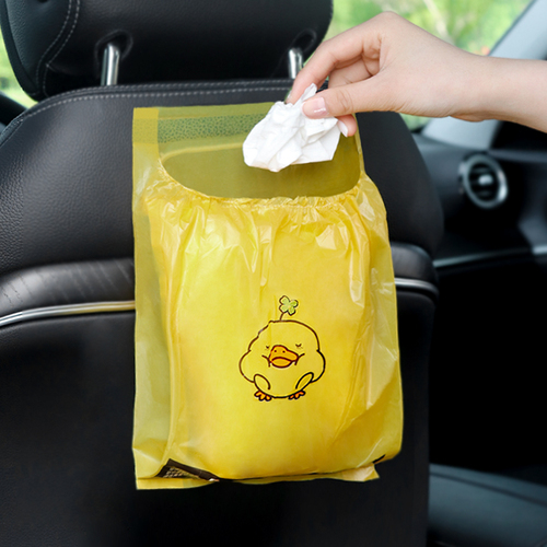 Car garbage bag barrel, traceless adhesive storage bag, vomit cleaning bag for car, disposable car hanging type