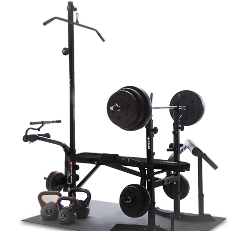 Barbell rack Squat rack Press de Banco equipo de fitness hogar de los hombres de pórtico peso Barbell traje ajustable altura