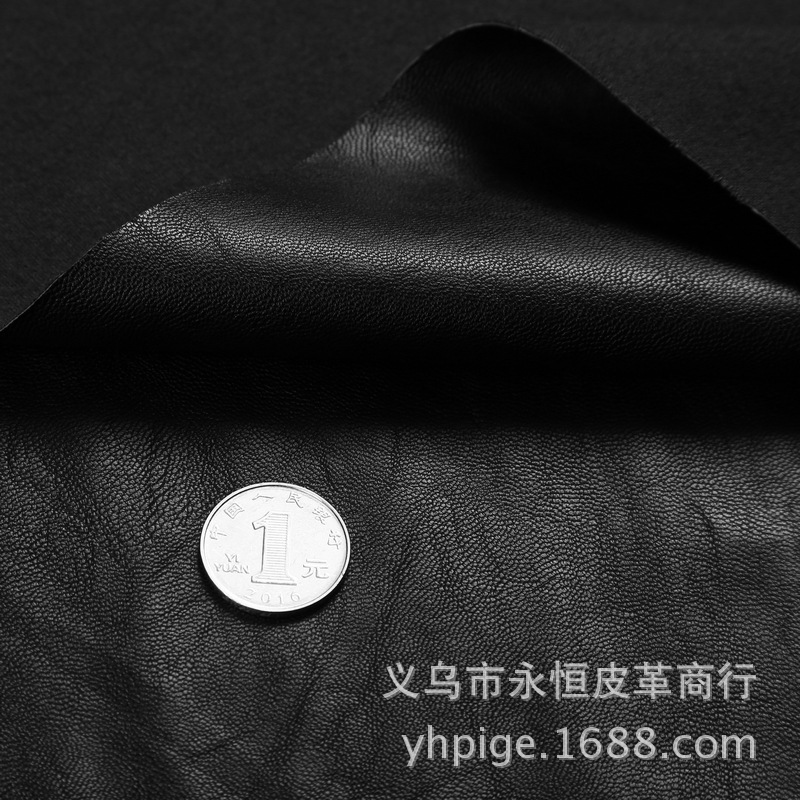 现货环保PU软皮服装革小羊仔纹打底裤皮裤0.4mm/0.6MM凯美拉皮革