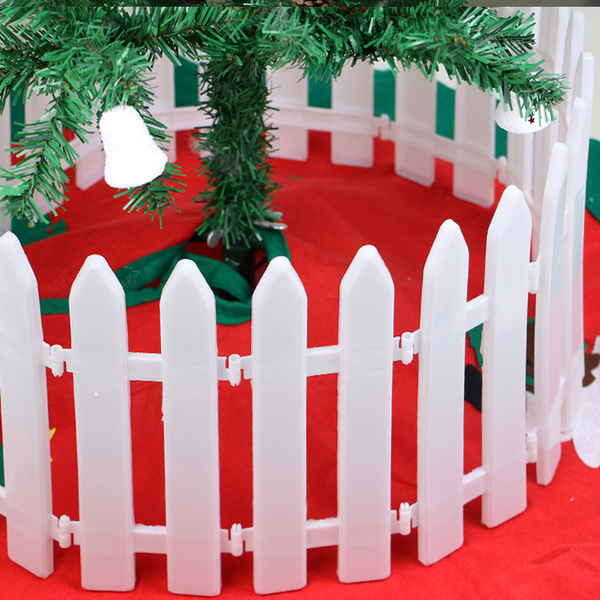Christmas decoration supplies festive shop scene layout of fence…
