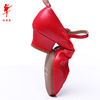 Red Dance Shoes Plaza Dance Shoes PU Two -point beef tendon dance shoes dancing practice shoes autumn and winter female wholesale 10117