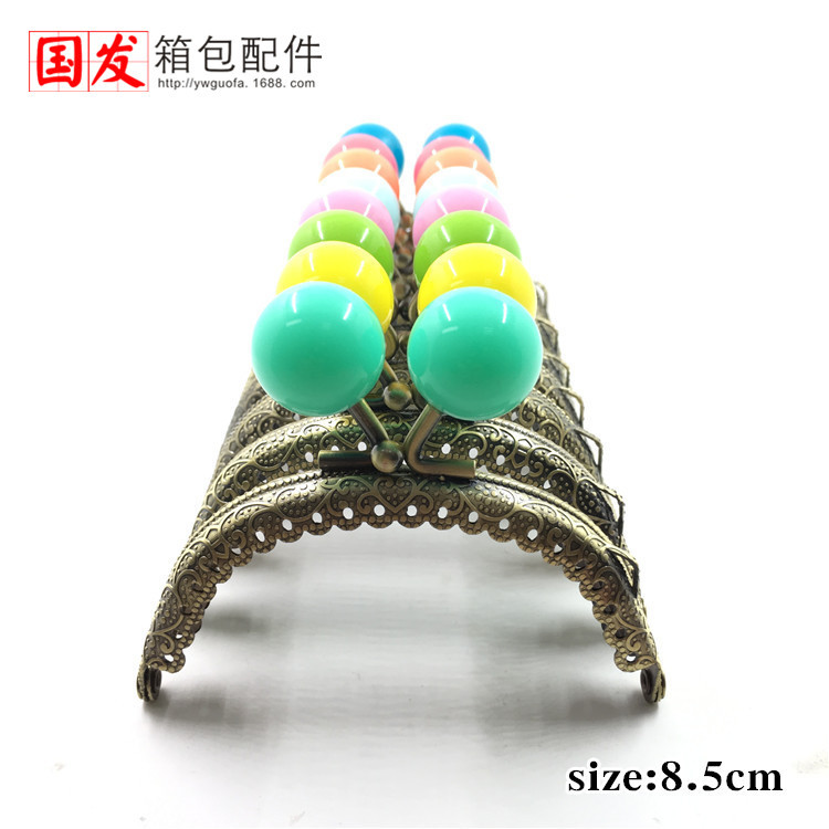 8,5cm arco en relieve encaje caramelo cabeza de oro 20MM gran perla bronce 0351 - GT