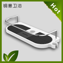 厂家批发浴室收纳 卫生间免打孔置物架 淋浴升降杆托盘多功能皂碟