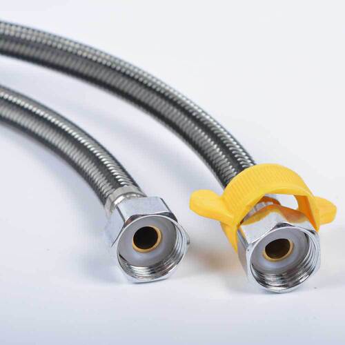 Manufacturer 304 stainless steel braided pipe 4 points water supply hose water heater hot and cold faucet toilet accessories water inlet pipe