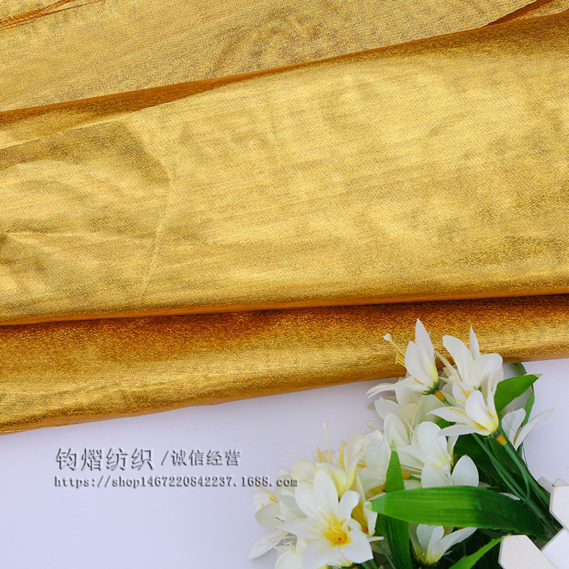 金银色镭射纱金镭射布料金布银布七彩幻彩镭射纱装饰面料批发