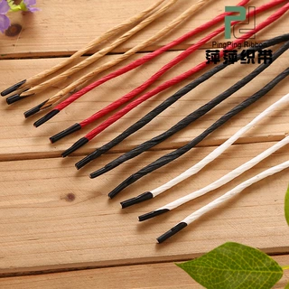 厂家直销白色牛皮纸绳批发 牛皮纸卡头绳 手提牛皮纸绳定 做