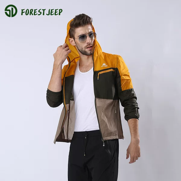 Autumn 2018 New Skin Clothes Men's Color-matching Ultra-light Quick-drying Anti-sunscreen Clothing Waterproof Breathable Outdoor Skin Coat