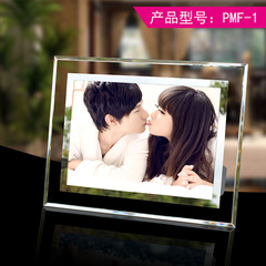 7-inch crystal glass photo frame for tabletop, 7-inch wedding photos, baby and children's studio portraits, wedding picture frames, wholesale