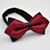 Colored suit, festive burgundy black bow tie pointy toe, Korean style
