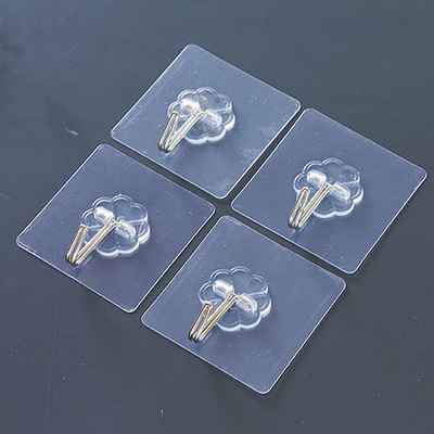 A2450 transparent hook nano sticker kitchen bathroom tile glass invisible sticky hook
