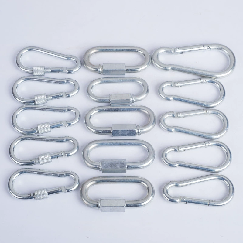 Оцинкованный пружинный замок, защитная пряжка, уличный карабин, безопасная пряжка типа тыквы, цепочка для собак, брелок для ключей, быстрое соединительное кольцо