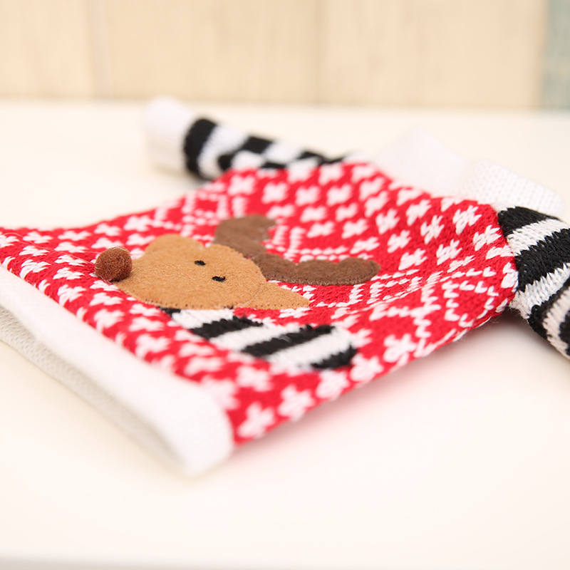 Christmas Elk Wine Bottle Set Christmas Champagne Bottle Bag Christmas Dining Table Wine Bottle Decorative Supplies_voghion.com