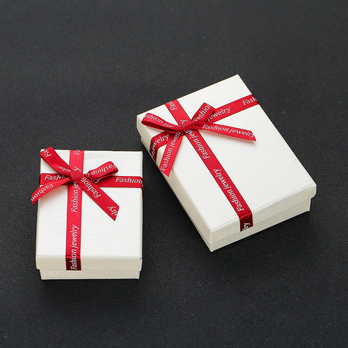 Youhong Fashion Packaging Double-layer Sponge Gift Box Korean Style Bow Jewelry Box Bulk Wholesale