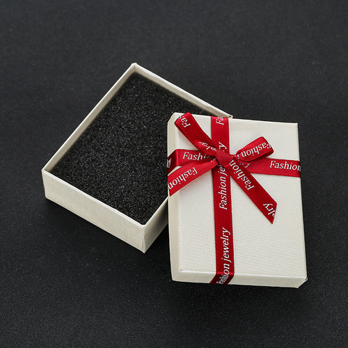 Youhong Fashion Packaging Double-layer Sponge Gift Box Korean Style Bow Jewelry Box Bulk Wholesale