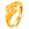 Long-lasting ring, golden copper metal accessory, wholesale