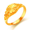 Long-lasting ring, golden copper metal accessory, wholesale