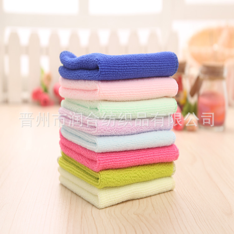Fine Fiber Polyester Square Towel Bath Towel 140g Square Cheap Gift Giveaway Towel