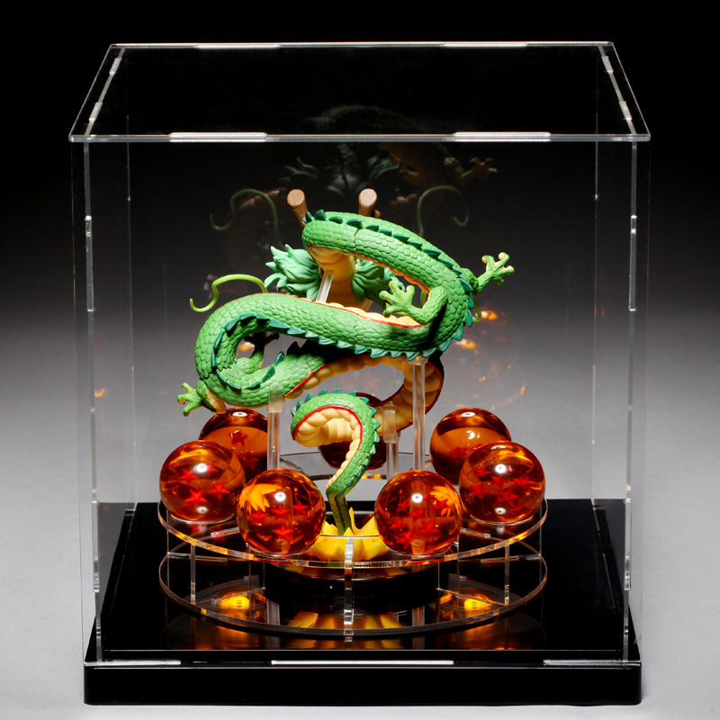 Fabricante acrílico 3.5/4.2cm Dragon Ball bola de cristal soporte figura Shenlong modelo juguete con caja de exhibición de luz