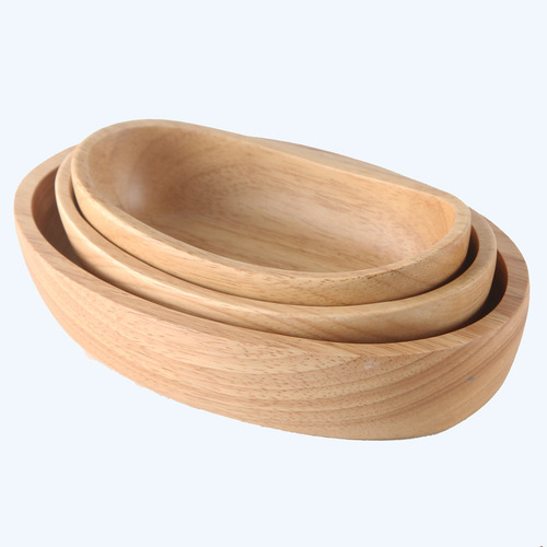 Engraved solid wood plates, plates, hotel Japanese tableware, salad bowls, household oak trays, rectangular wholesale