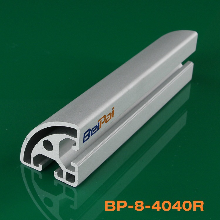 江阴铝型材4040R工业铝合金半圆弧形方管包边转角立柱铝材贝派