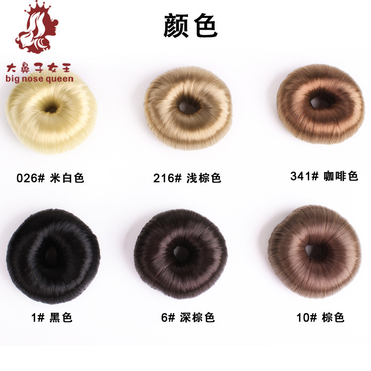 Estilo coreano moda donut peluca rizador de pelo lindo flor brote bola cabeza rizador de pelo