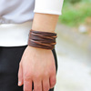 Retro bracelet, leather accessory, European style, punk style, wholesale