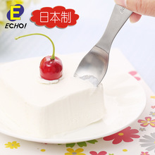 日本进口echo铝制甜品勺创意酸奶勺雪糕勺冰激凌刮勺儿童小勺子