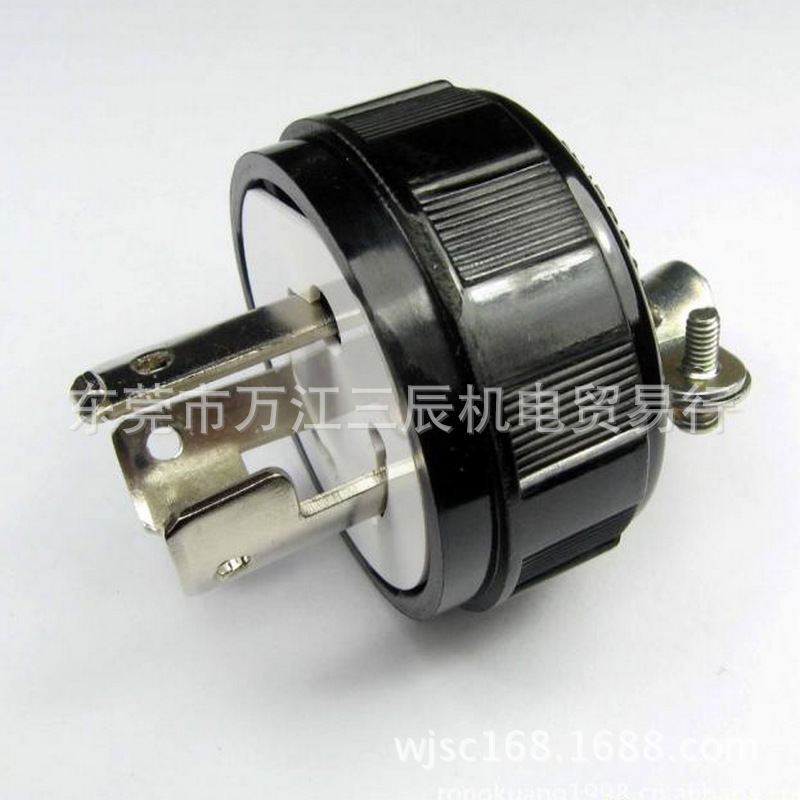 台湾隆光引挂式插头LK6320全铜代替WF6320 20a250V3P电源插头电木