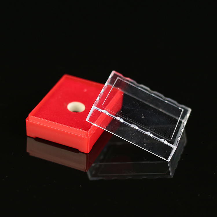 38*51水晶纪念币硬币金银币高档商务礼品徽章包装盒塑料礼品盒