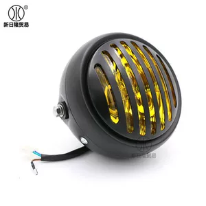 CG125 modified retro headlights GN125 retro black shell round headlights motorcycle accessories headlights