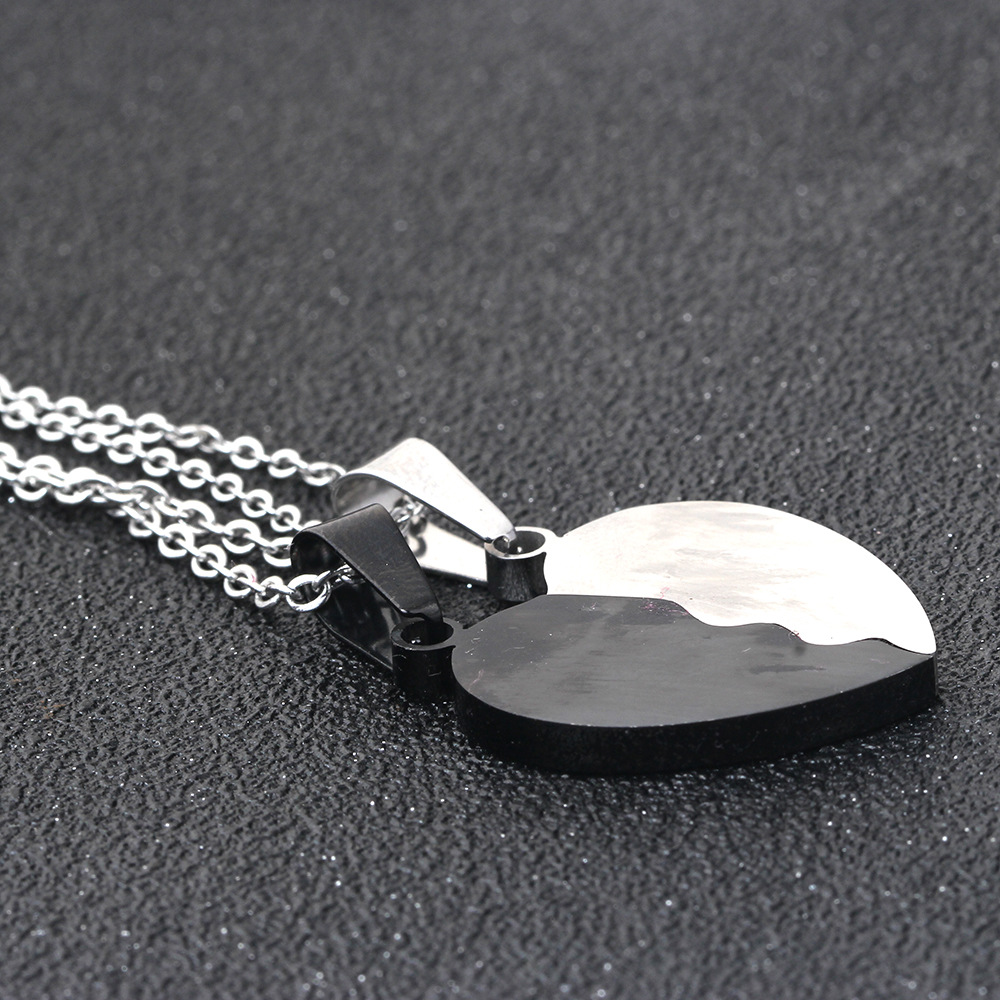 Europeo y americano personalizado buenos amigos serie empalmados amor mejores amigos amistad buenas hermanas collar de acero inoxidable