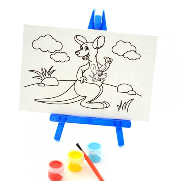 Wholesale Children's DIY Pure Cotton Canvas Painting Board 10*15 Single Color Printing Set Size Children's Handmade Picture Frame