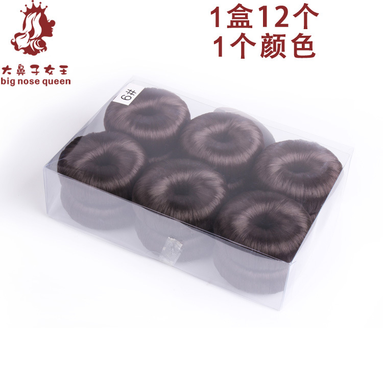 Estilo coreano moda donut peluca rizador de pelo lindo flor brote bola cabeza rizador de pelo