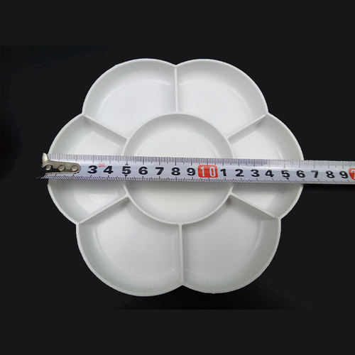 Factory supplies large 7-grid thickened plum blossom color palette double-lid art gouache paint palette double-button plum blossom box