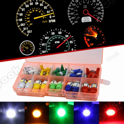 T5 T10 instrument light width light car motorcycle electric vehicle LED indicator light instrument light boxed (Panel (Dashboard) işıqlandırması)